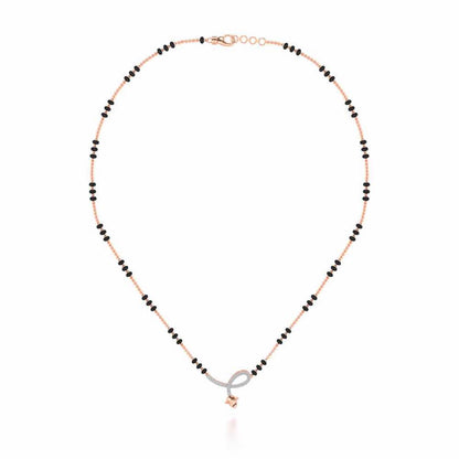 Pushap Silver Mangalsutra - Rose Gold - Image 3