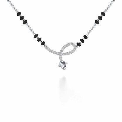 Pushap Silver Mangalsutra - White Gold - Image 1