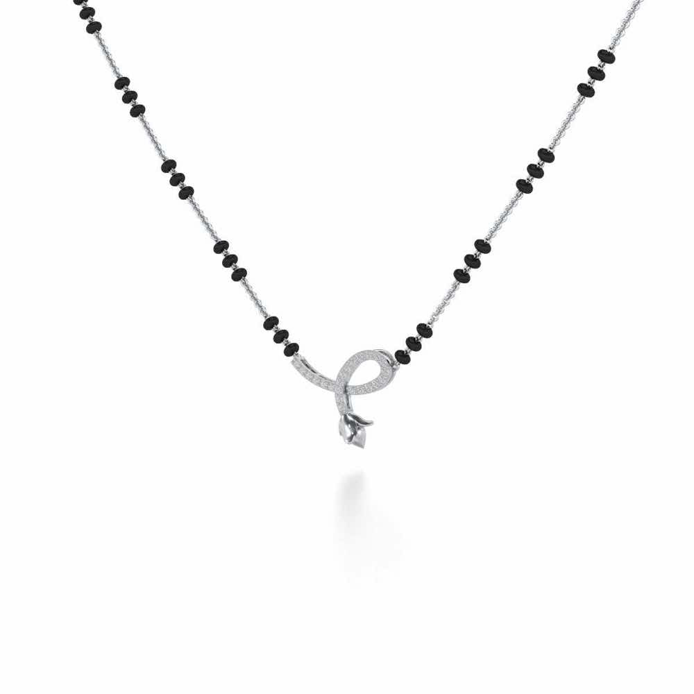 Pushap Silver Mangalsutra - White Gold - Image 2
