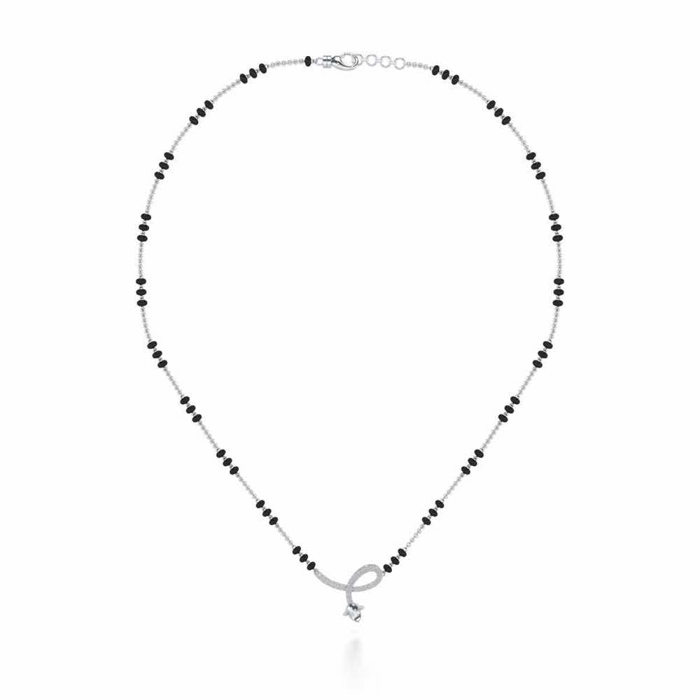 Pushap Silver Mangalsutra - White Gold - Image 3