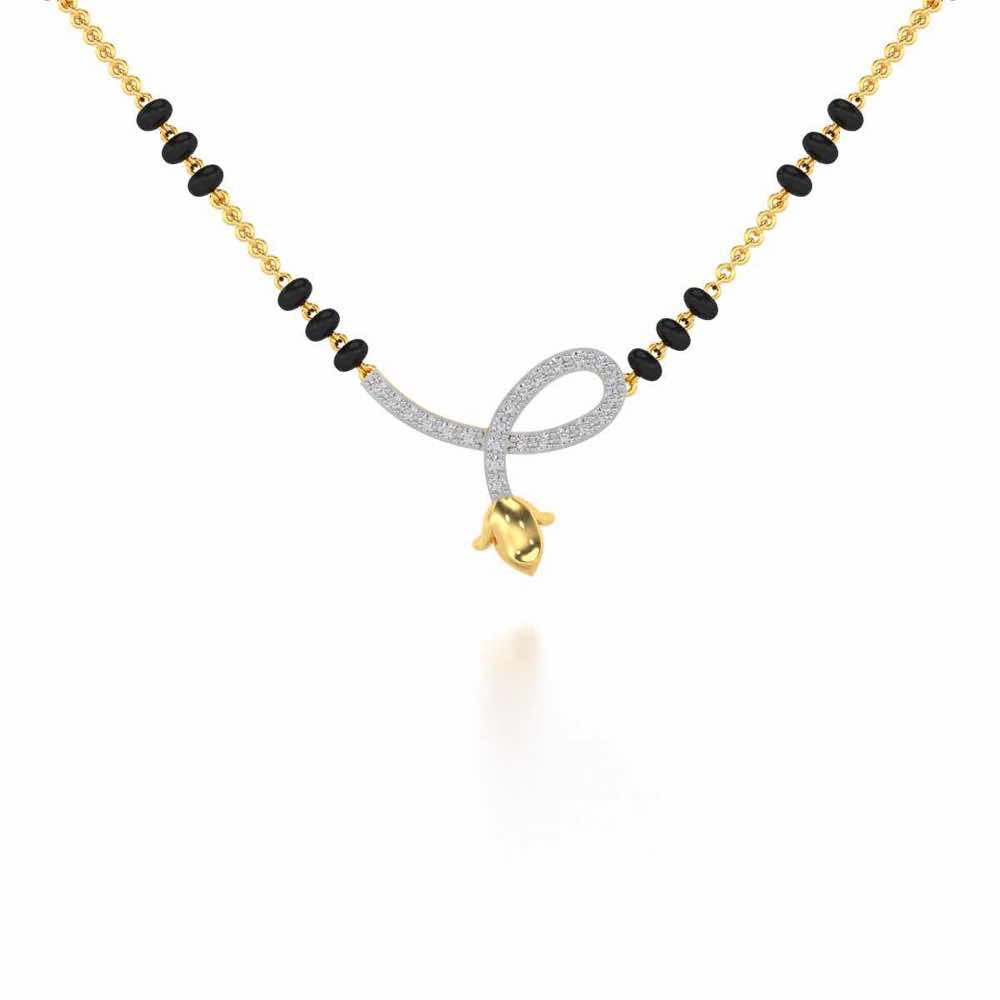 Pushap Silver Mangalsutra - Yellow Gold - Image 1