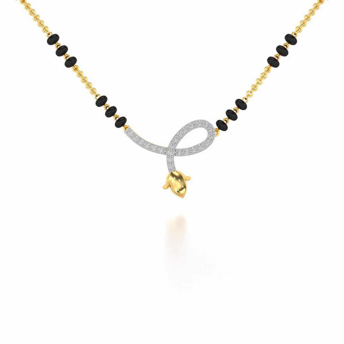 Pushap Silver Mangalsutra - Yellow Gold - Image 1