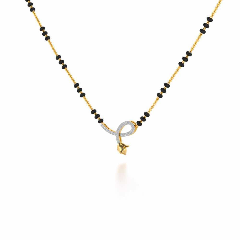 Pushap Silver Mangalsutra - Yellow Gold - Image 2