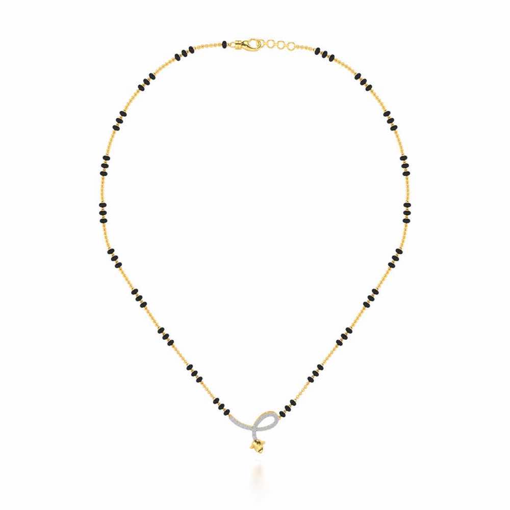 Pushap Silver Mangalsutra - Yellow Gold - Image 3