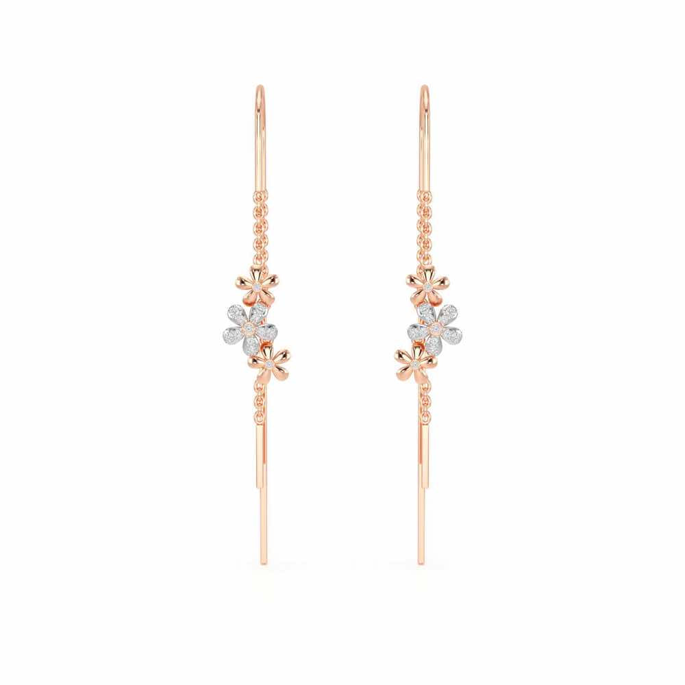 Pushp Silver Dangler Earrings