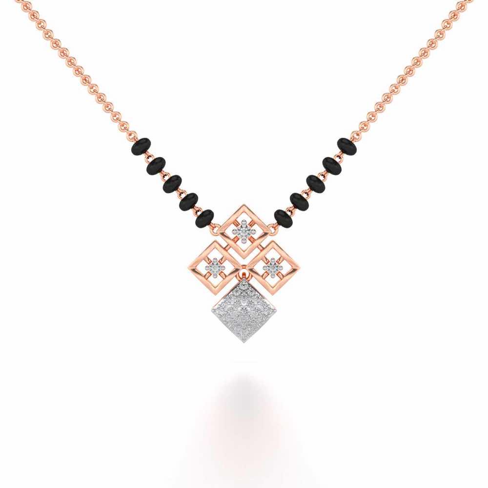 Pyari Shuruvat Silver Mangalsutra - Rose Gold - Image 1