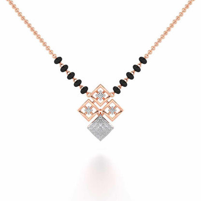 Pyari Shuruvat Silver Mangalsutra - Rose Gold - Image 1