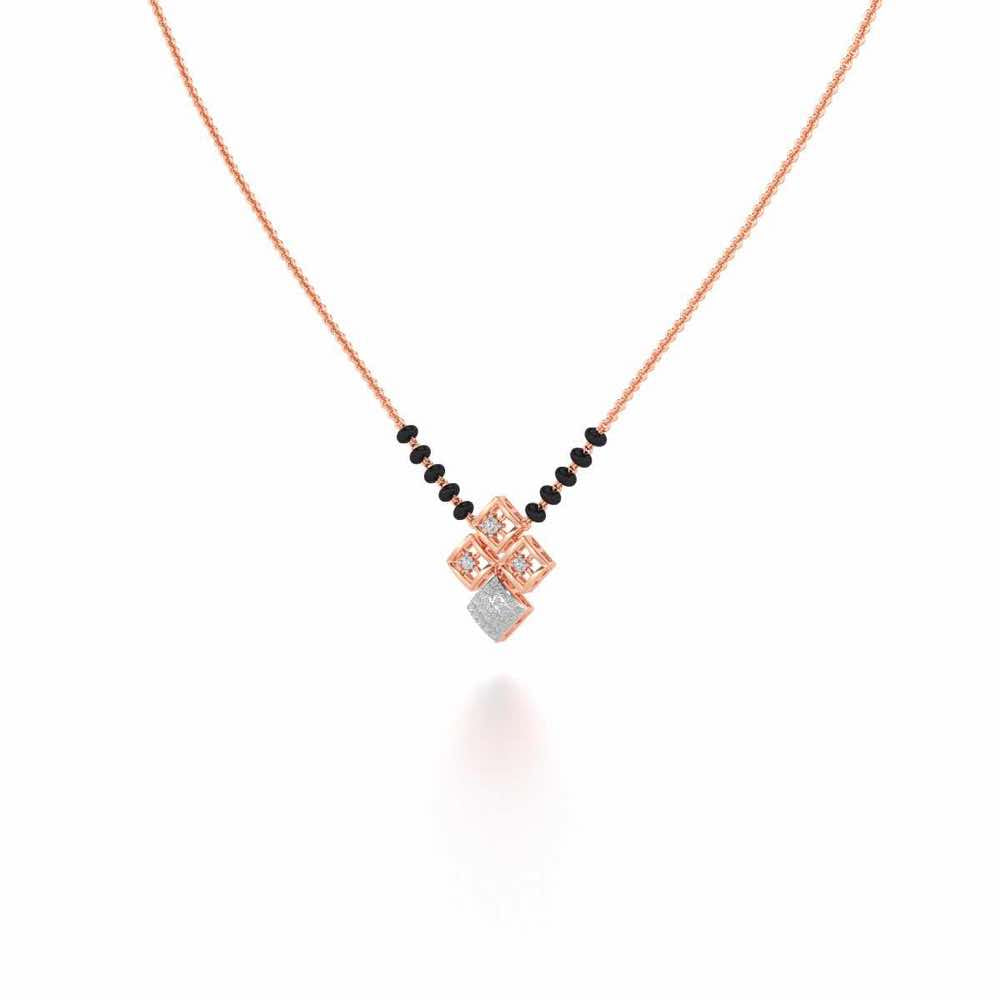 Pyari Shuruvat Silver Mangalsutra - Rose Gold - Image 2