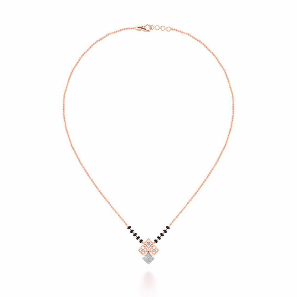 Pyari Shuruvat Silver Mangalsutra - Rose Gold - Image 3