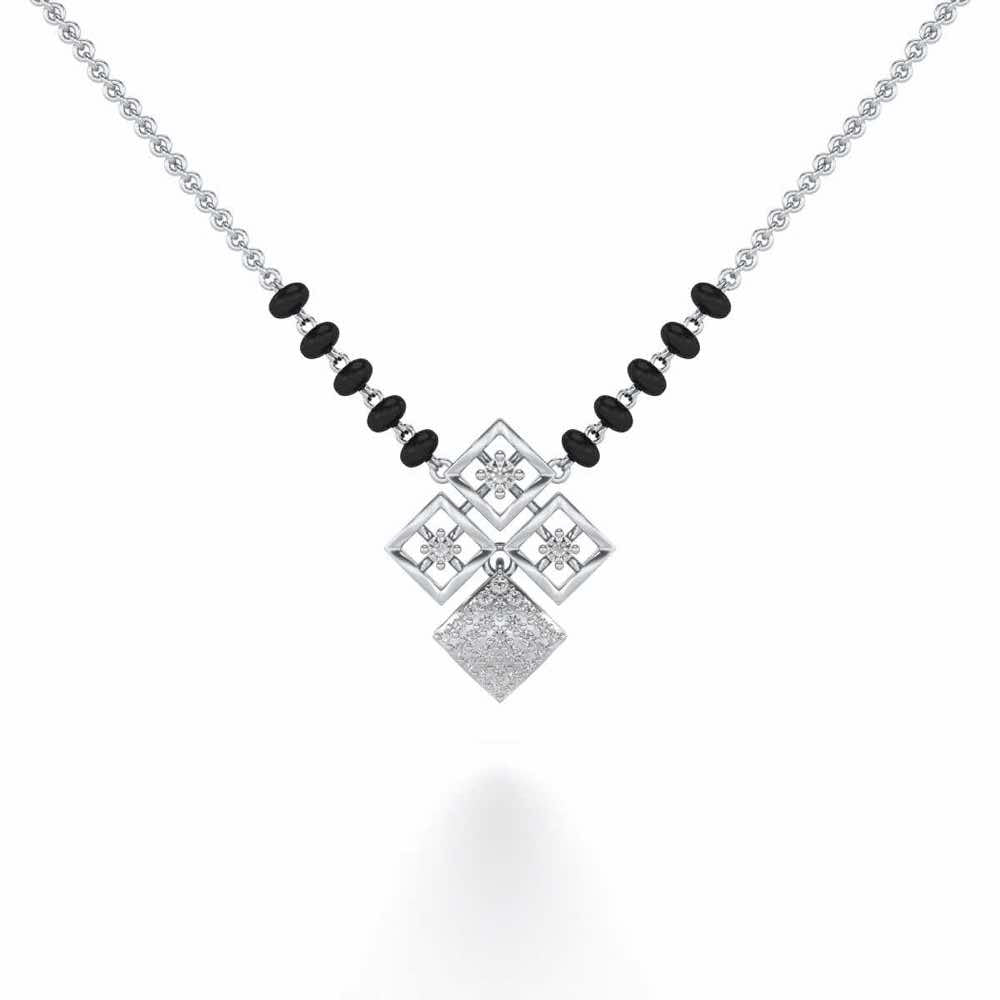 Pyari Shuruvat Silver Mangalsutra - White Gold - Image 1