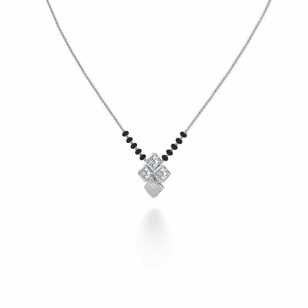 Pyari Shuruvat Silver Mangalsutra - White Gold - Image 2