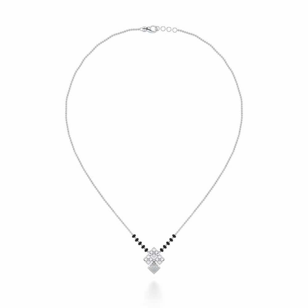 Pyari Shuruvat Silver Mangalsutra - White Gold - Image 3