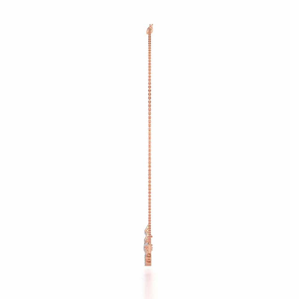 Pyramid Conclave Silver Necklace - Rose Gold - Image 4