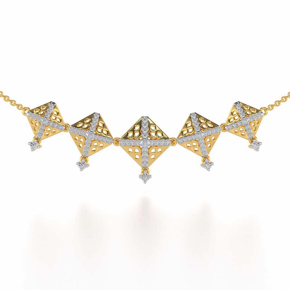 Pyramid Conclave Silver Necklace