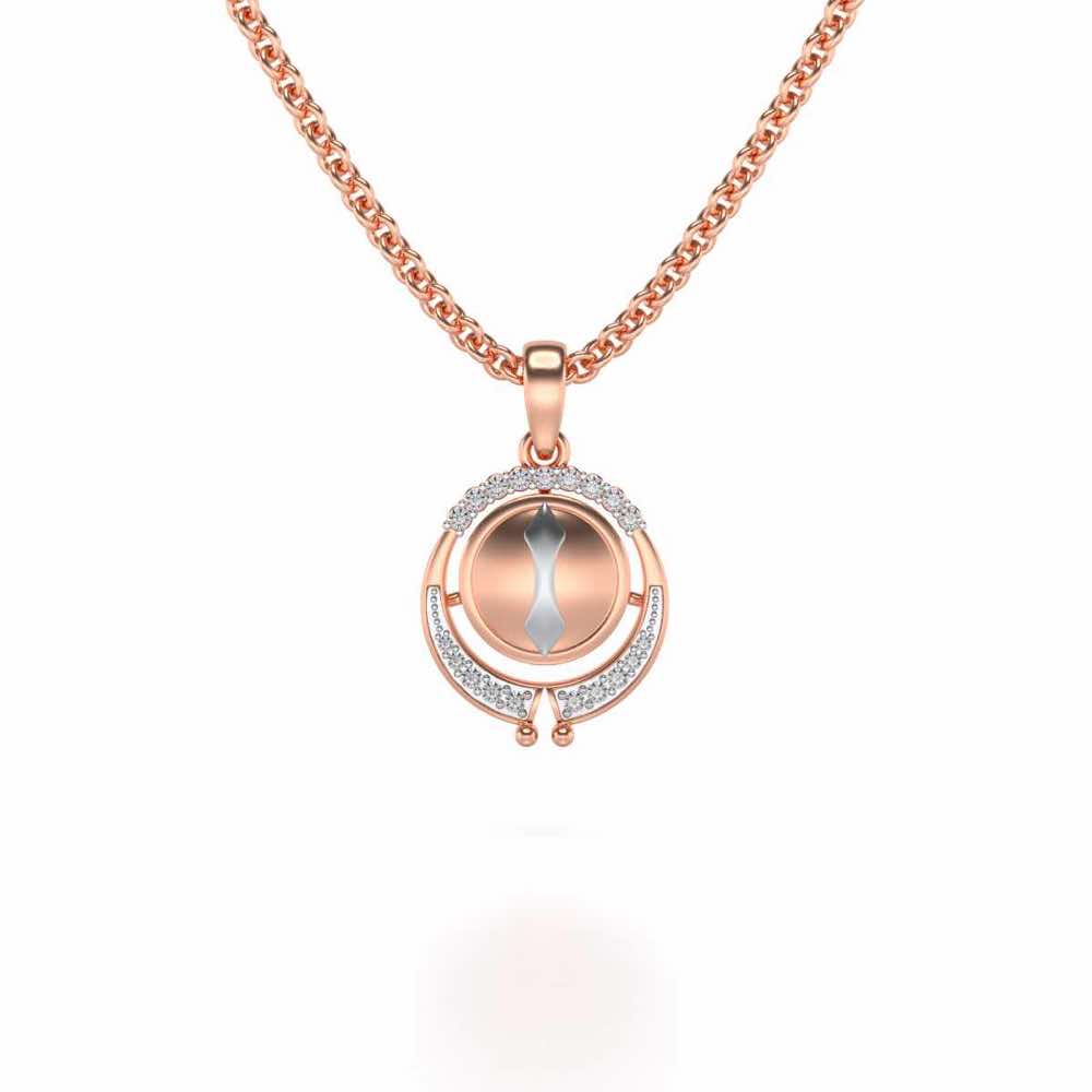 Pyxis Silver Pendant - Rose Gold - Image 1