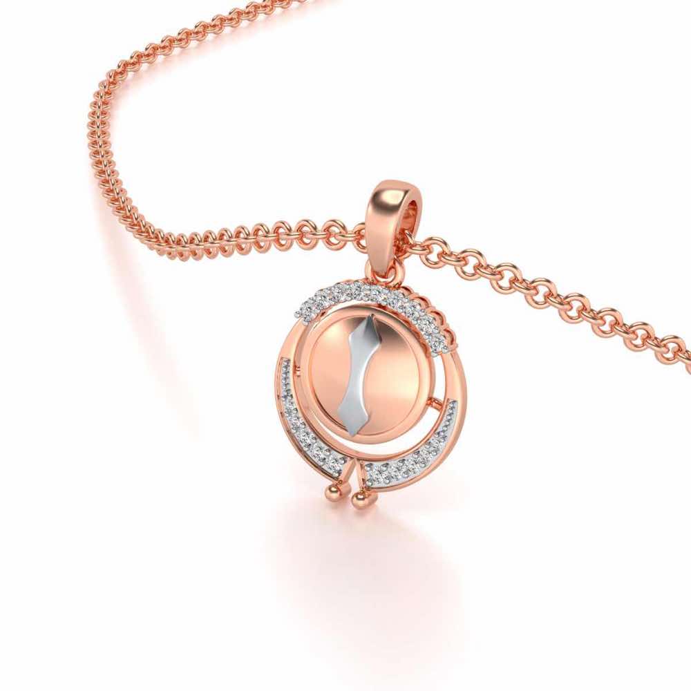 Pyxis Silver Pendant - Rose Gold - Image 2