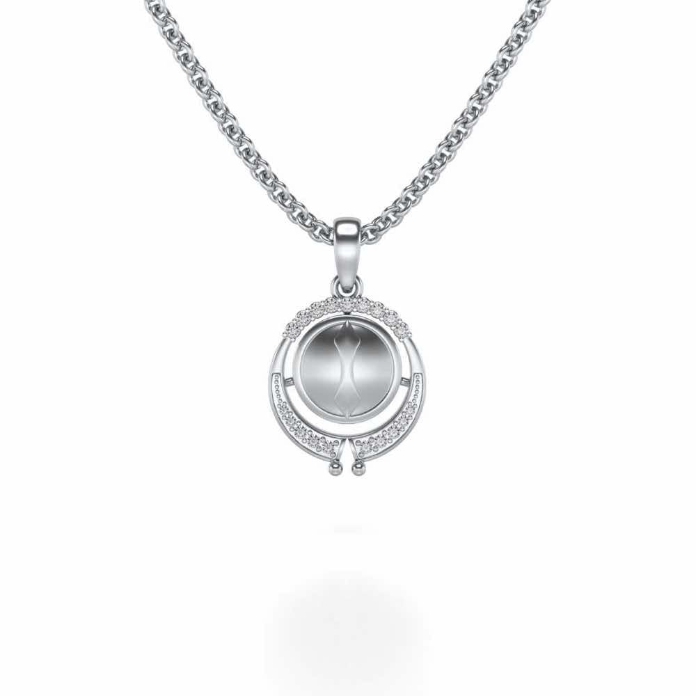 Pyxis Silver Pendant - White Gold - Image 1