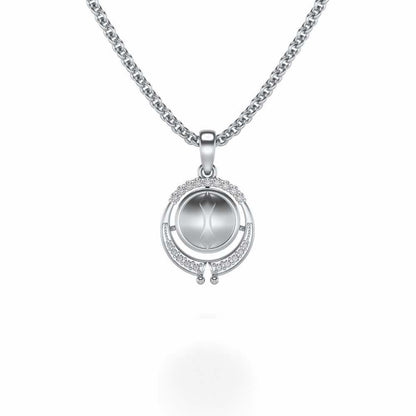 Pyxis Silver Pendant - White Gold - Image 1