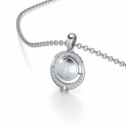 Pyxis Silver Pendant - White Gold - Image 2