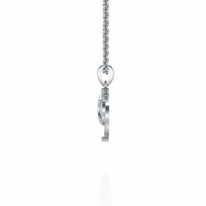 Pyxis Silver Pendant - White Gold - Image 3