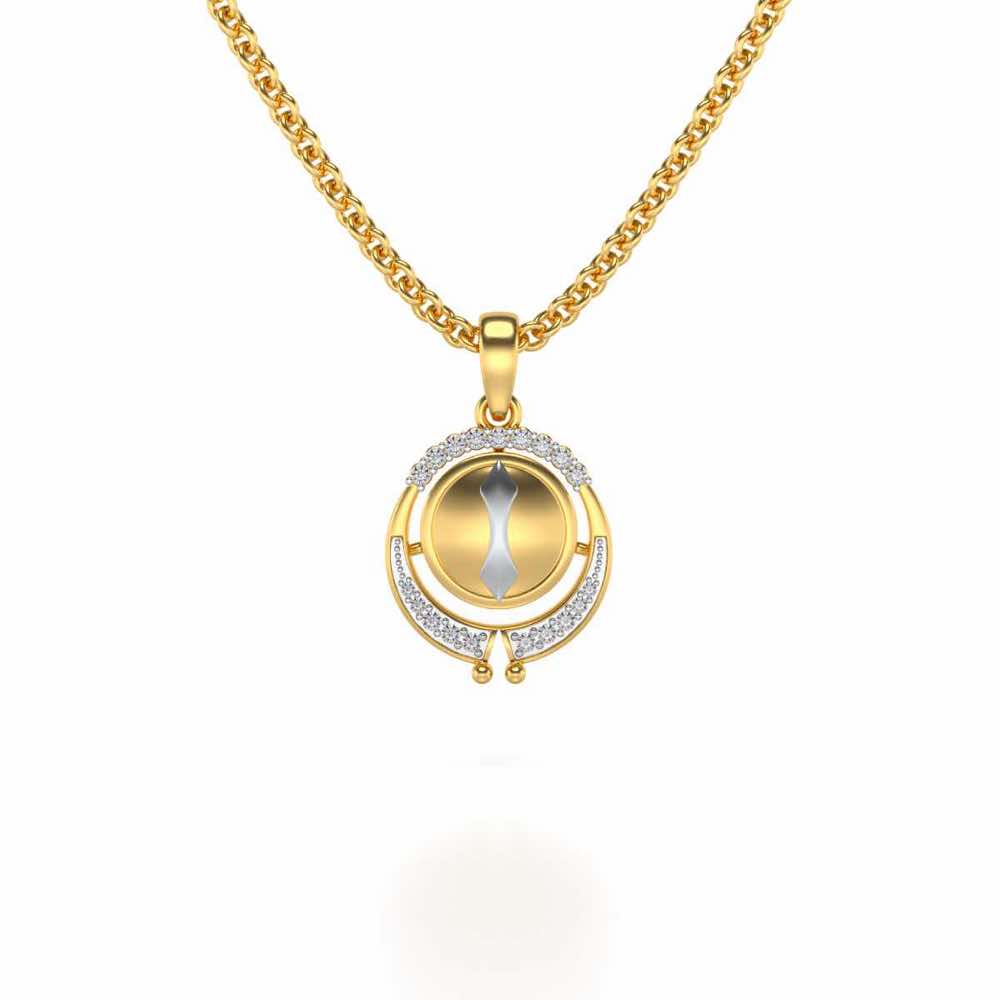 Pyxis Silver Pendant - Yellow Gold - Image 1
