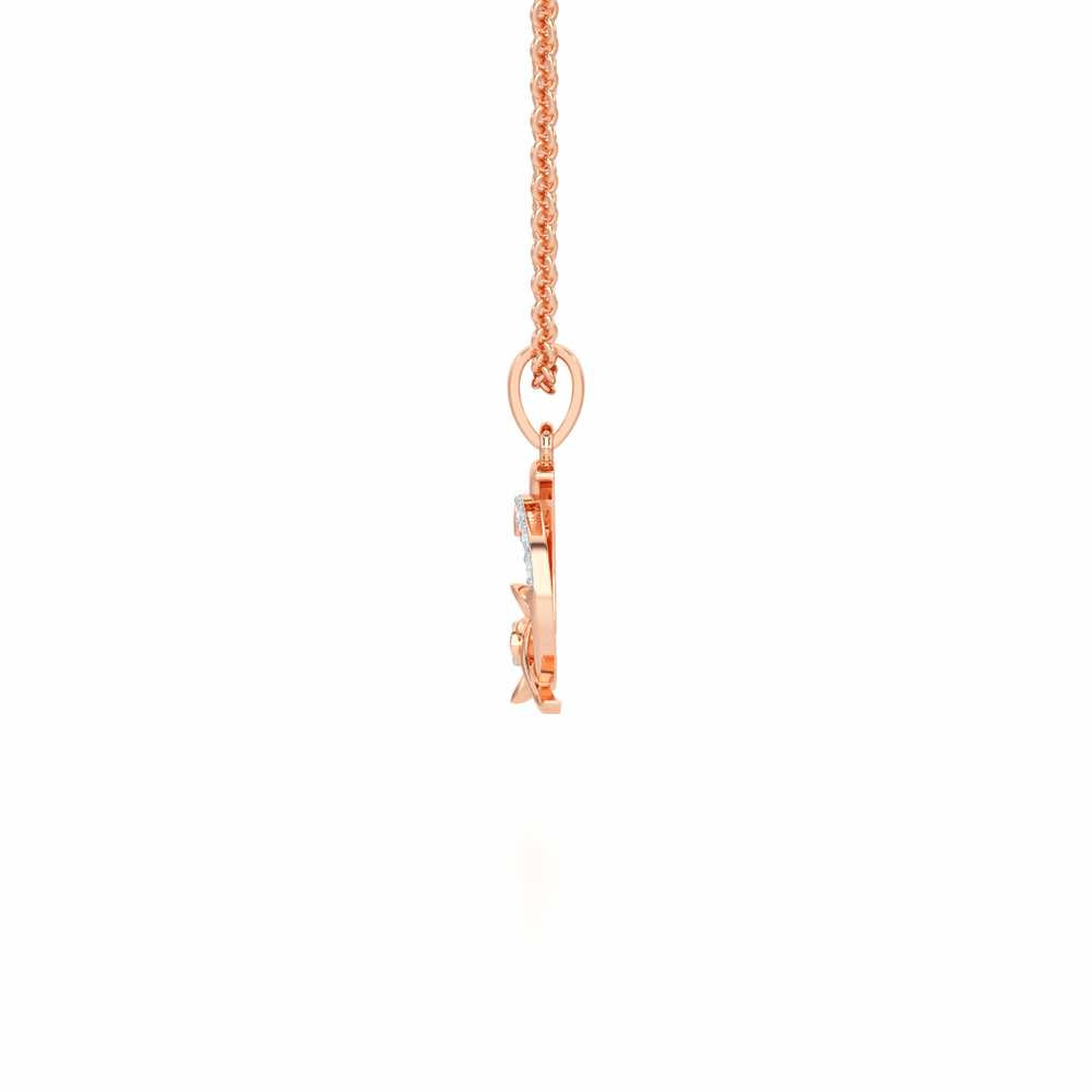 Q-Glint Silver Pendant - Rose Gold - Image 3