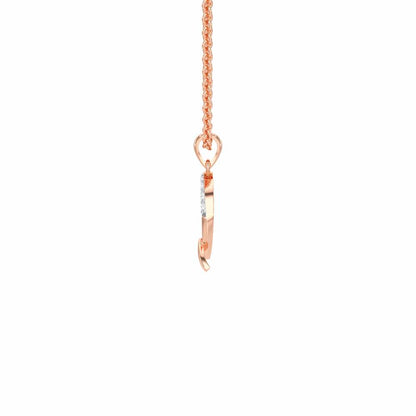 Q-Luke Silver Pendant - Rose Gold - Image 3