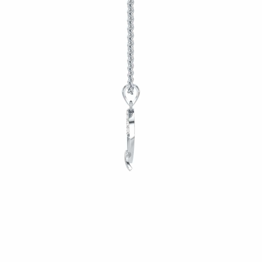 Q-Luke Silver Pendant - White Gold - Image 3