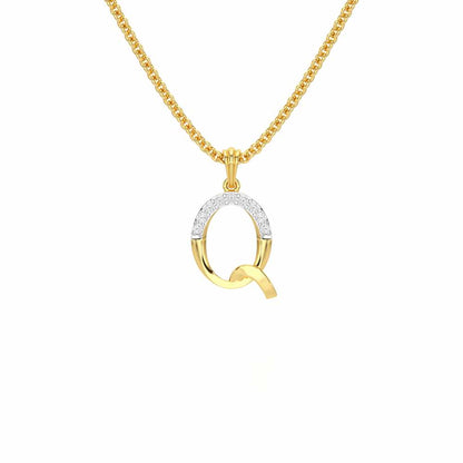 Q-Luke Silver Pendant - Yellow Gold - Image 1