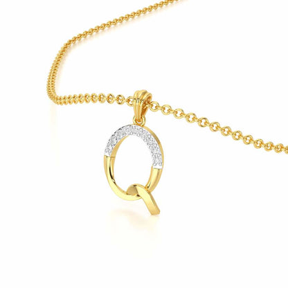 Q-Luke Silver Pendant - Yellow Gold - Image 2
