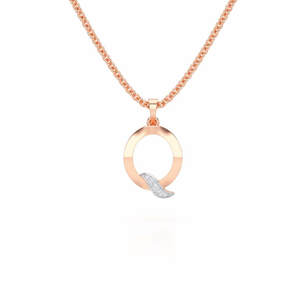 Q-Spark Silver Pendant - Rose Gold - Image 1