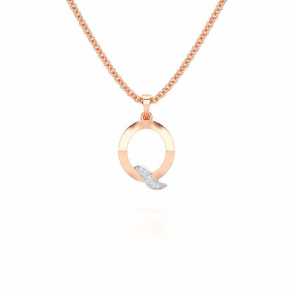 Q-Spark Silver Pendant - Rose Gold - Image 1