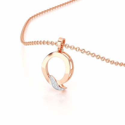 Q-Spark Silver Pendant - Rose Gold - Image 2
