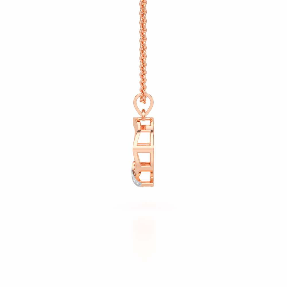 Q-Spark Silver Pendant - Rose Gold - Image 3