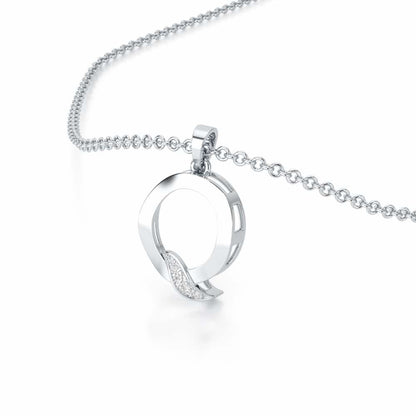 Q-Spark Silver Pendant - White Gold - Image 2