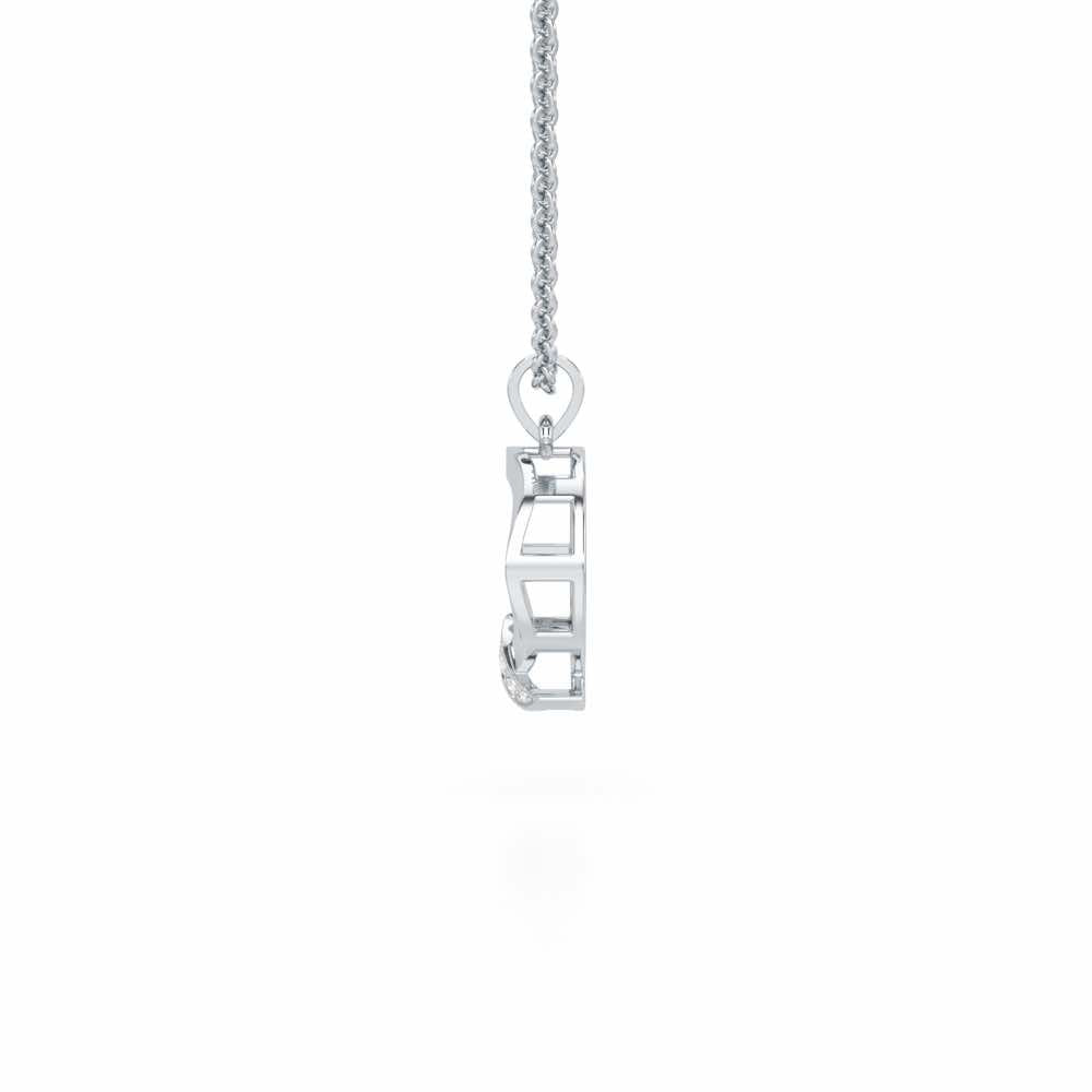 Q-Spark Silver Pendant - White Gold - Image 3