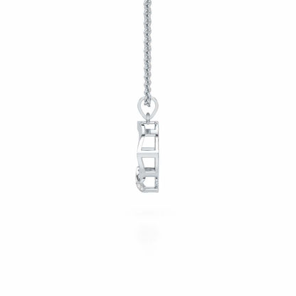 Q-Spark Silver Pendant - White Gold - Image 3