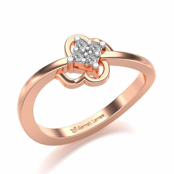 Quad Vignette Silver Ring - Rose Gold - Image 1