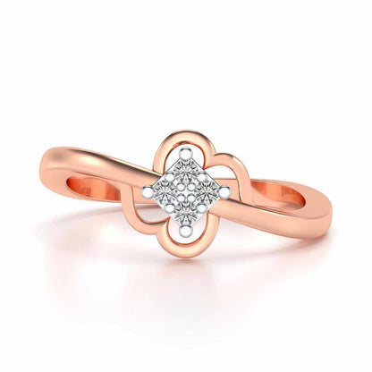 Quad Vignette Silver Ring - Rose Gold - Image 5