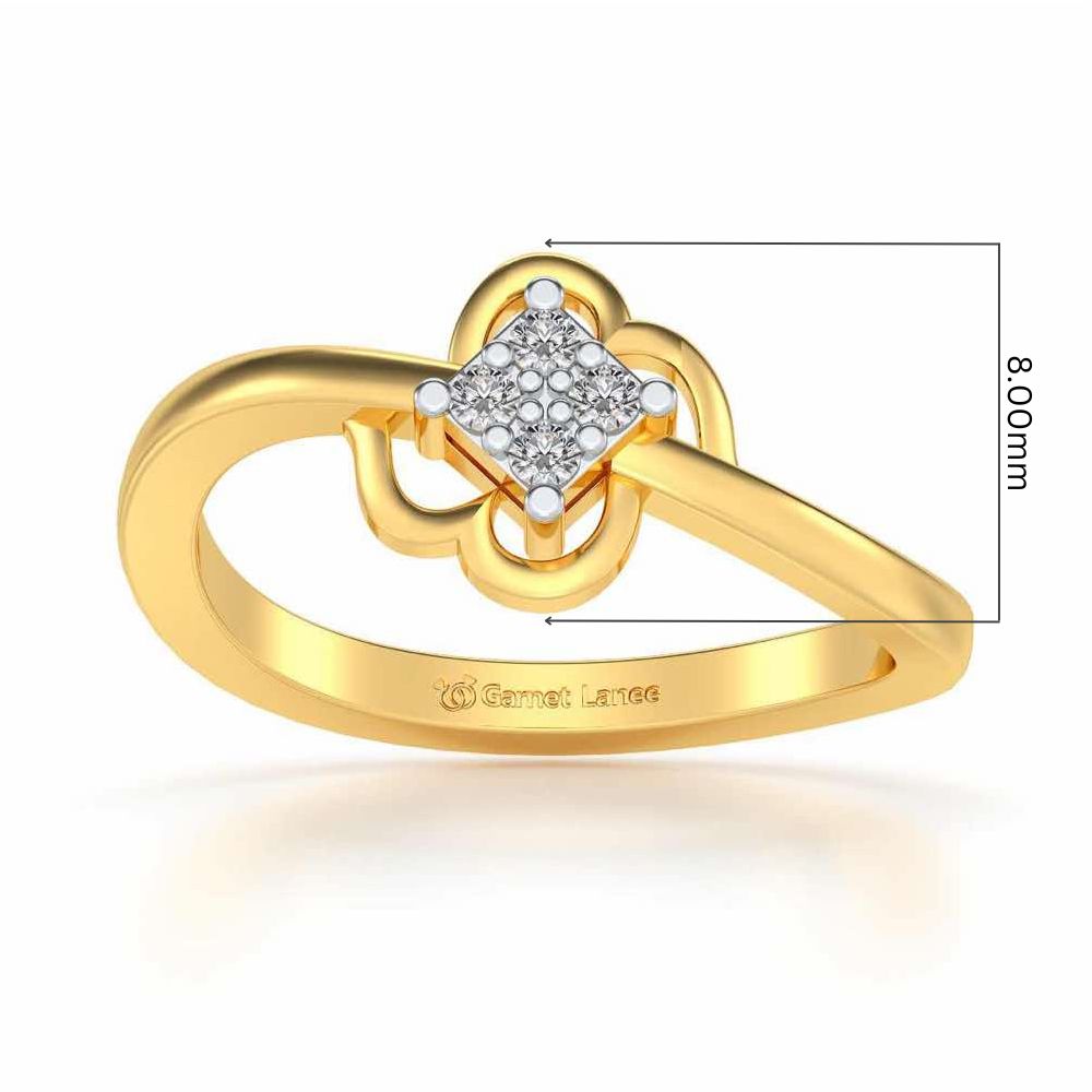 Quad Vignette Silver Ring - Yellow Gold - Image 2