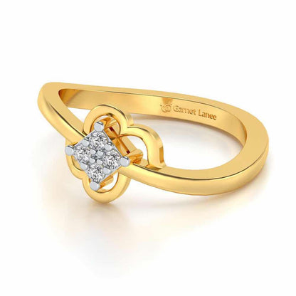Quad Vignette Silver Ring - Yellow Gold - Image 3