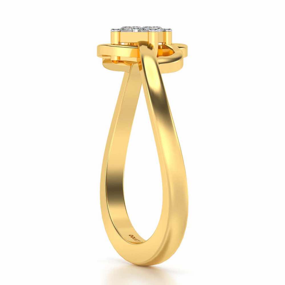 Quad Vignette Silver Ring - Yellow Gold - Image 4