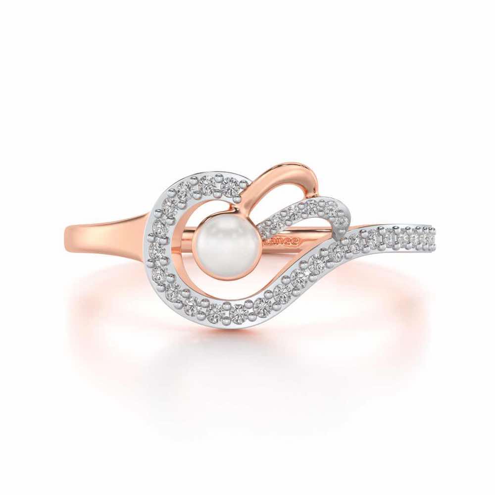 Quidditch Silver Pearl Ring - Rose Gold - Image 4