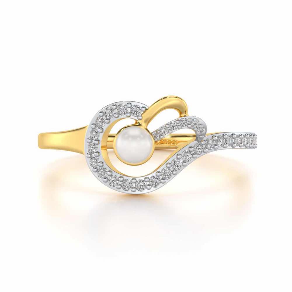 Quidditch Silver Pearl Ring - Yellow Gold - Image 4