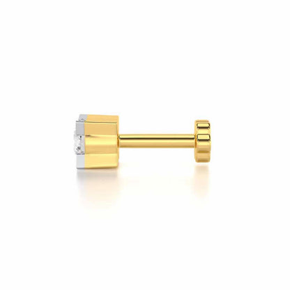 Quiet Charm Silver Nosepin - Yellow Gold - Image 3