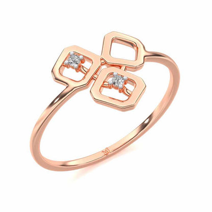 Quirky Fame Silver Ring - Rose Gold - Image 1