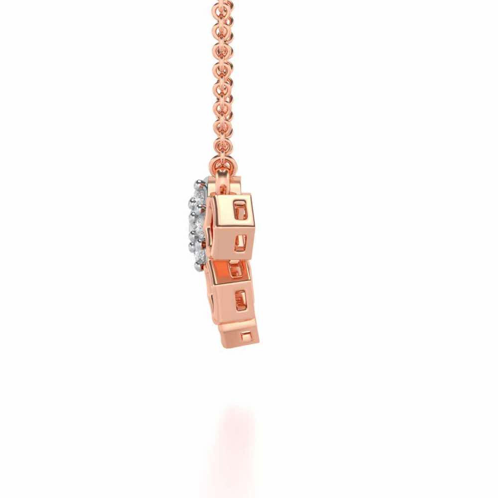 Quirky Hexa Silver Pendant - Rose Gold - Image 4