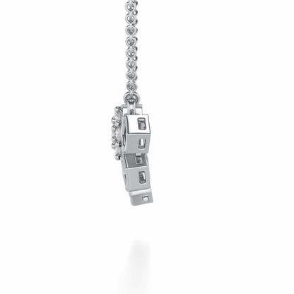 Quirky Hexa Silver Pendant - White Gold - Image 4