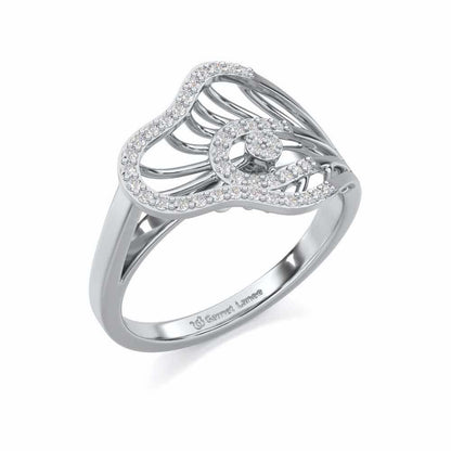 Quirky Shine Silver Ring - White Gold - Image 1