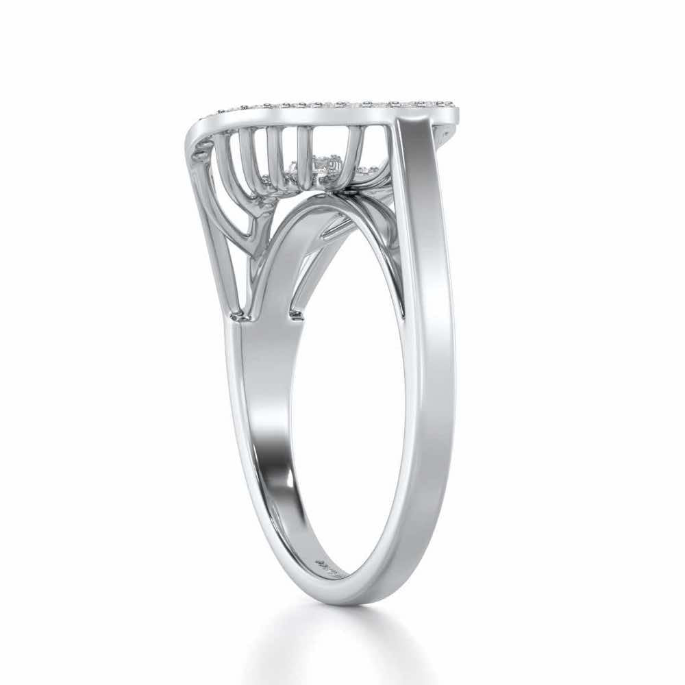 Quirky Shine Silver Ring - White Gold - Image 3
